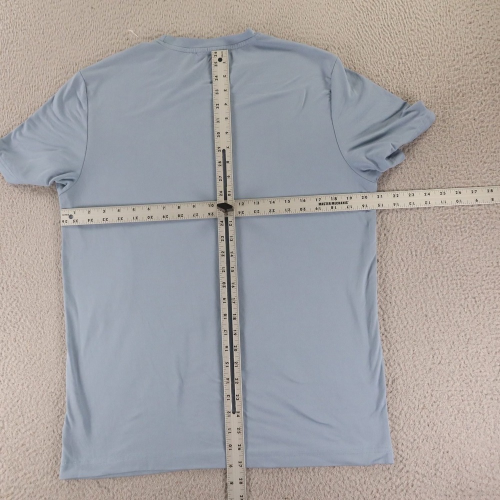 Quiksilver Shirt Mens M Blue Logo Polyester Short Sleeve - Picture 5 of 8